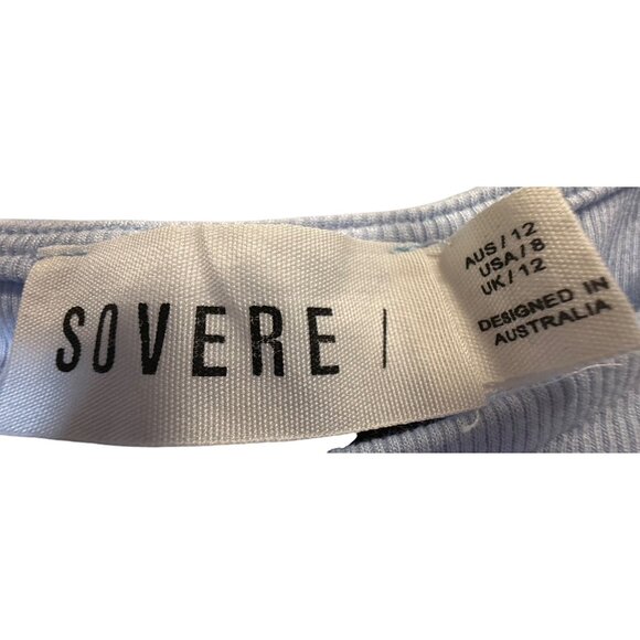 Sovere Two-Tone Ruched Long Sleeve Bodycon Dress – Y2K Party, Quiet Lxury Size 8 - Picture 3 of 5